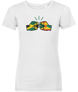 We Run Tings, Jamaica & Grenada, Dual Parentage, Women's, Organic Ring Spun Cotton T-Shirt, Outline