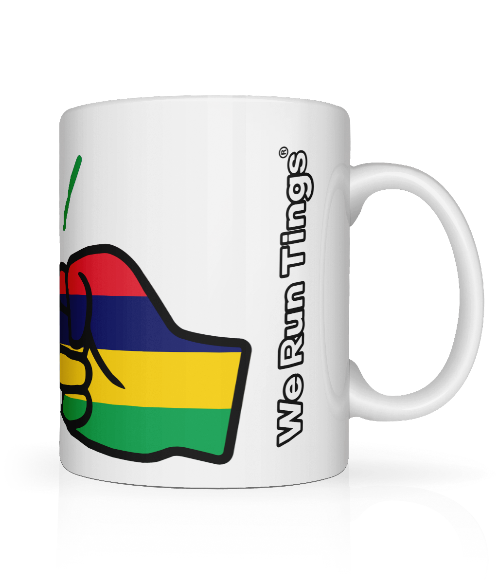 We Run Tings, Mauritius, Tea, Coffee Ceramic Mug, Cup, White, 11oz