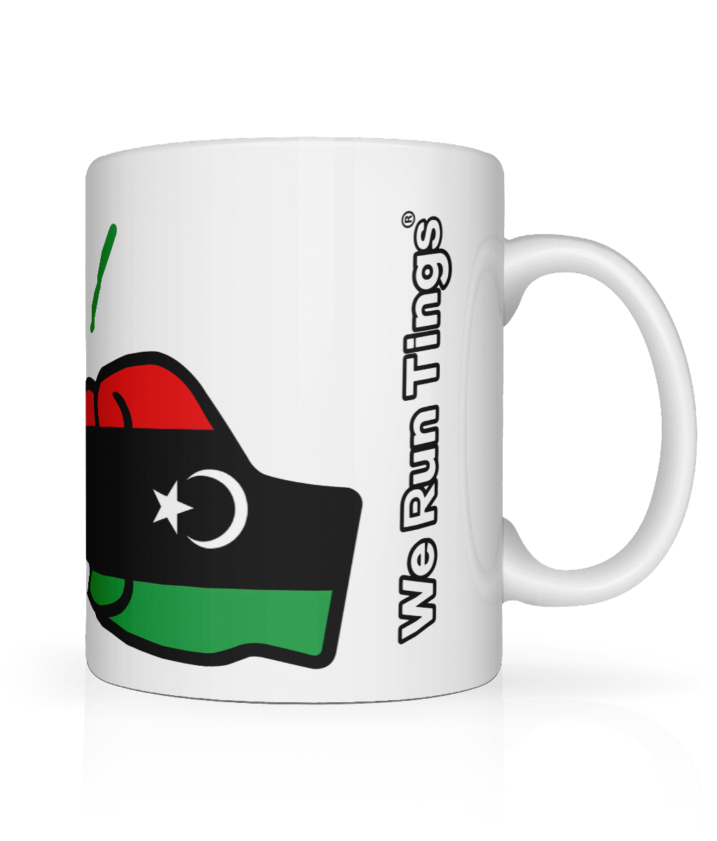 We Run Tings, Libya, Tea, Coffee Ceramic Mug, Cup, White, 11oz