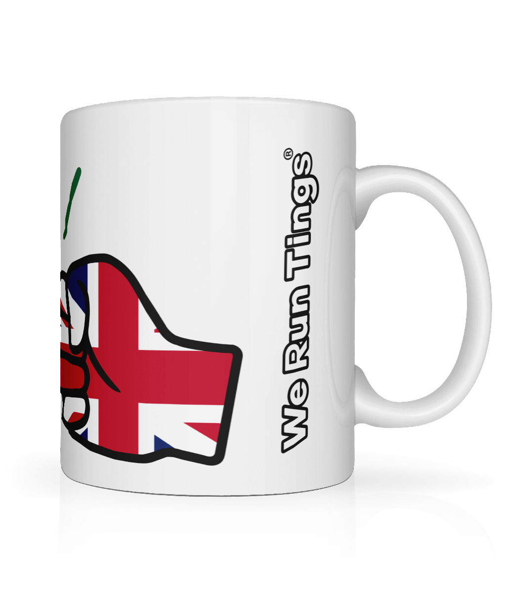 We Run Tings, Jamaica & United Kingdom, Dual Parentage, Tea, Coffee Ceramic Mug, Cup, White, 11oz