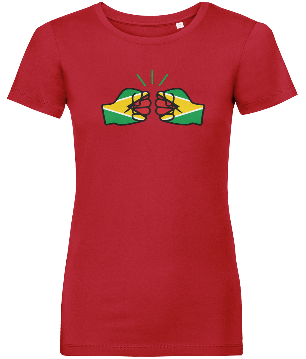 We Run Tings, Guyana, Women's, Organic Ring Spun Cotton, Contemporary Shaped Fit T-Shirt