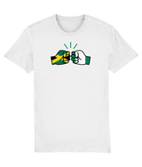 We Run Tings, Jamaica & Nigeria, Men's, Dual Parentage, Organic Ring Spun Cotton T-Shirt, Outline