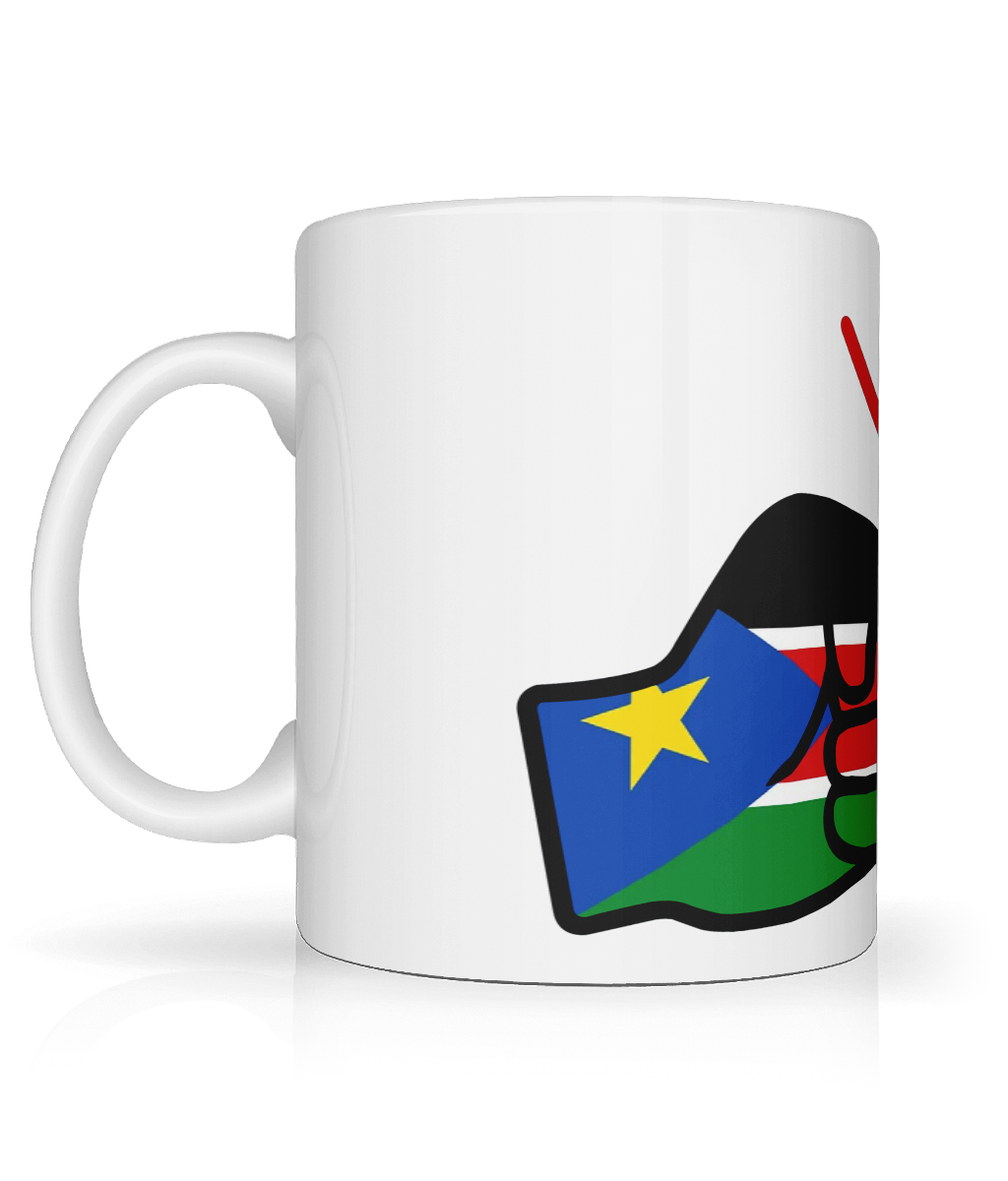 We Run Tings, South Sudan, Tea, Coffee Ceramic Mug, Cup, White, 11oz