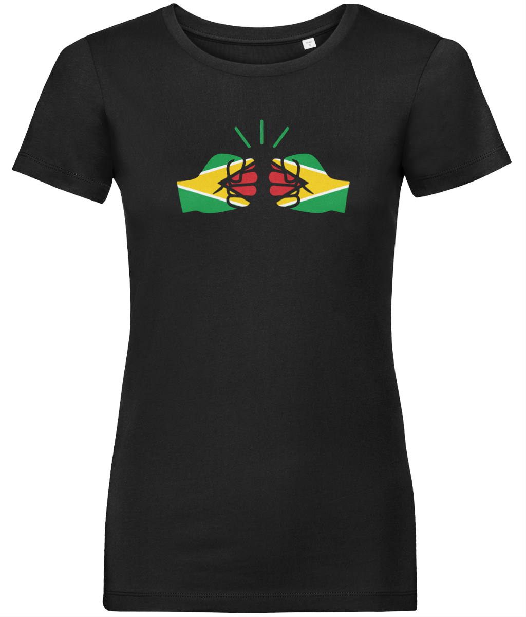 We Run Tings, Guyana, Women's, Organic Ring Spun Cotton, Contemporary Shaped Fit T-Shirt