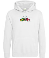 We Run Tings, Jamaica & United Kingdom, Dual Parentage, Boys, Girls, Toddler, Pull On Hoodie, Green Stripe & Outline