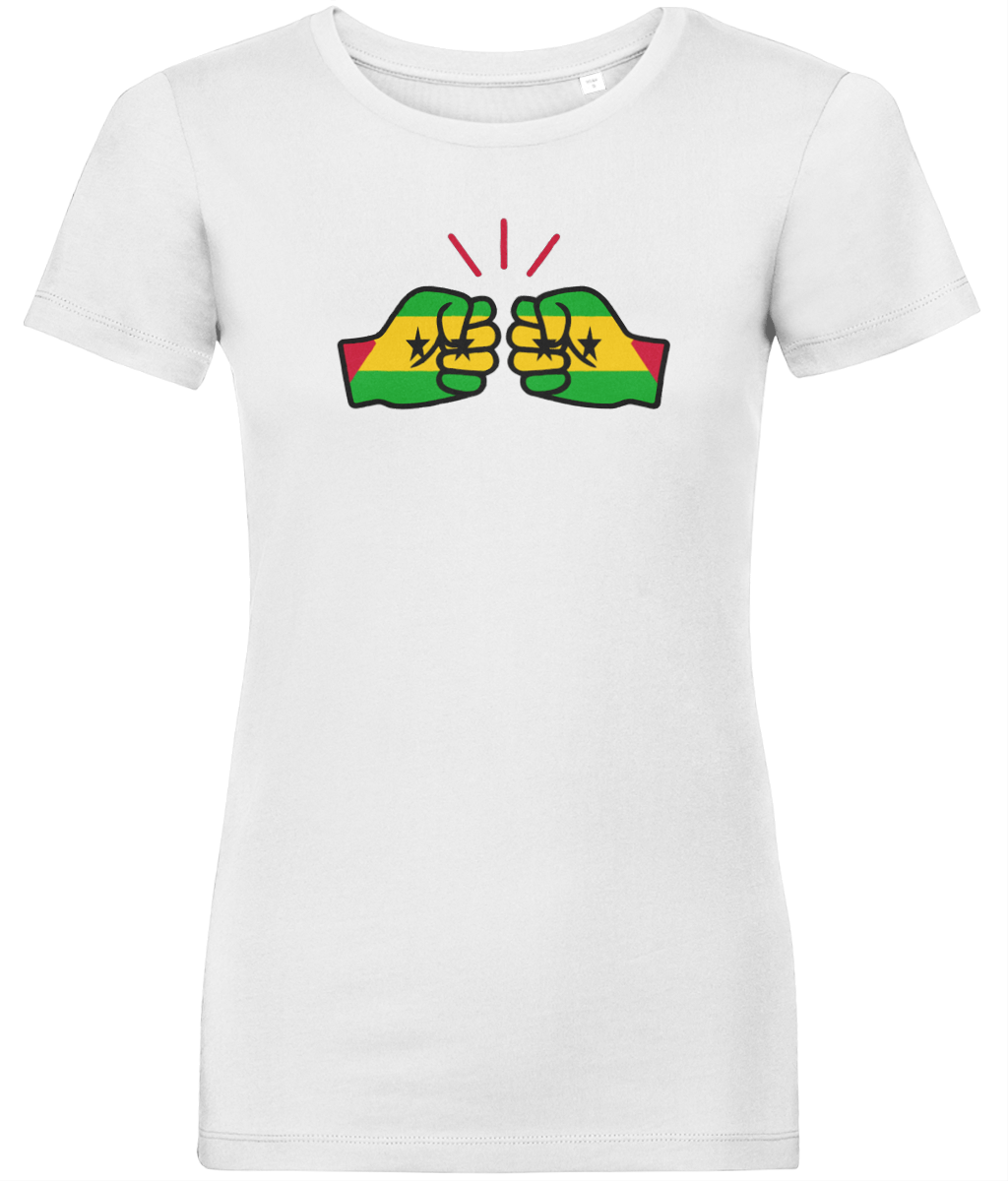 We Run Tings, São Tomé and Príncipe, Women's, Organic Ring Spun Cotton, Contemporary Shaped Fit T-Shirt