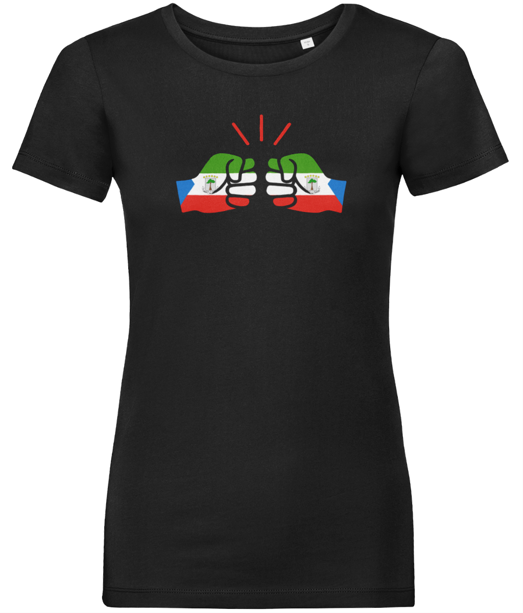 We Run Tings, Equatorial Guinea, Women's, Organic Ring Spun Cotton, Contemporary Shaped Fit T-Shirt