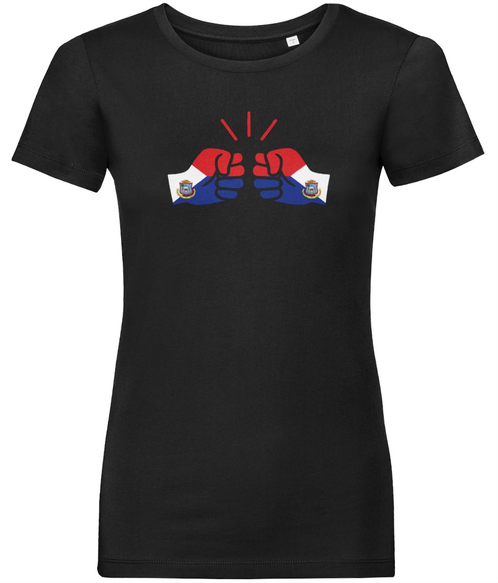 We Run Tings, St Martin, Women's, Organic Ring Spun Cotton, Contemporary Shaped Fit T-Shirt