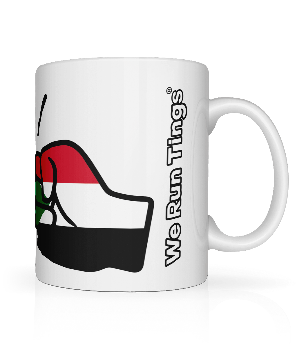 We Run Tings, Sudan, Tea, Coffee, Ceramic Mug, Cup, White, 11oz