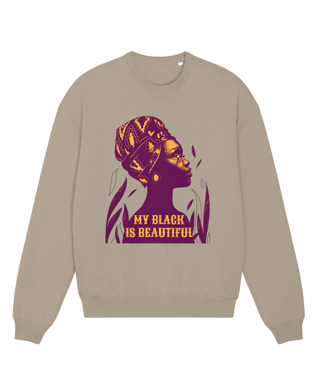 My Black Is Beautiful, Women's, Glow, Organic Cotton Sweatshirt