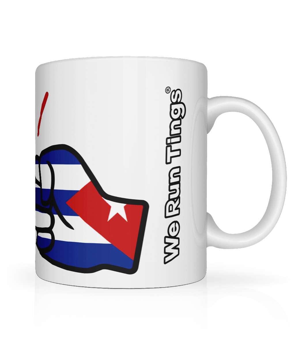 We Run Tings, Cuba, Tea, Coffee Ceramic Mug, Cup, White, 11oz