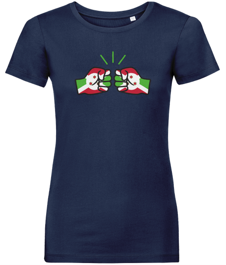 We Run Tings, Burundi, Women's, Organic Ring Spun Cotton, Contemporary Shaped Fit T-Shirt