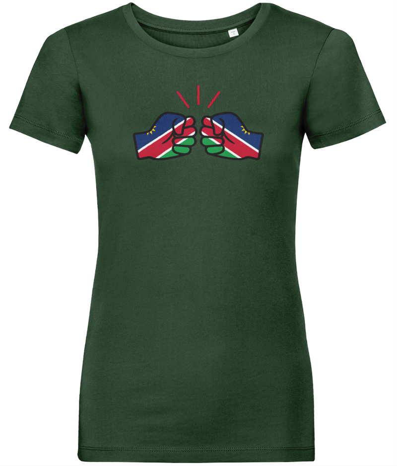 We Run Tings, Namibia, Women's, Organic Ring Spun Cotton, Contemporary Shaped Fit T-Shirt