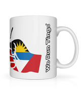 We Run Tings, Antigua and Barbuda, Tea, Coffee Ceramic Mug, Cup, White, 11oz