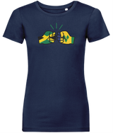 We Run Tings, Jamaica & St. Vincent, Dual Parentage, Women's, Organic Ring Spun Cotton T-Shirt, Outline