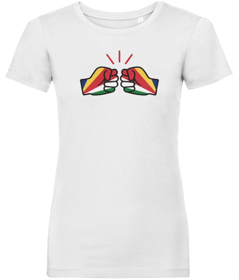 We Run Tings, Seychelles, Women's, Organic Ring Spun Cotton, Contemporary Shaped Fit T-Shirt