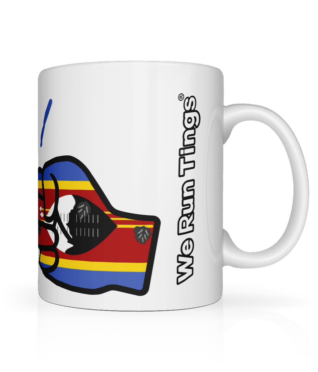 We Run Tings, Eswatini, Tea, Coffee Ceramic Mug, Cup, White, 11oz