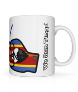 We Run Tings, Eswatini, Tea, Coffee Ceramic Mug, Cup, White, 11oz