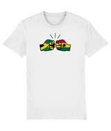 We Run Tings, Jamaica & Ghana, Men's, Dual Parentage, Organic Ring Spun Cotton T-Shirt, Outline