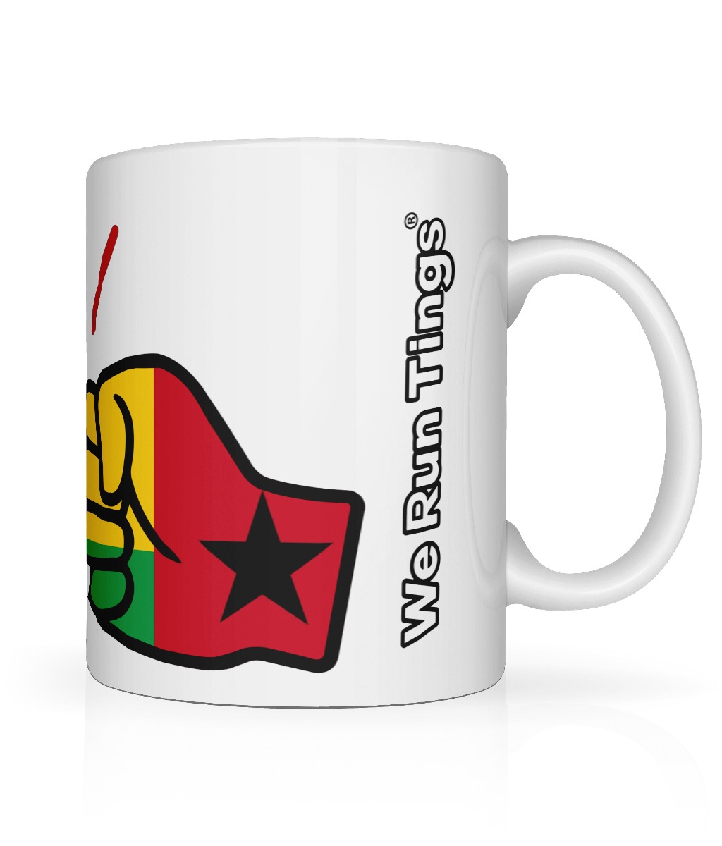 We Run Tings, Guinea-Bissau, Tea, Coffee Ceramic Mug, Cup, White, 11oz
