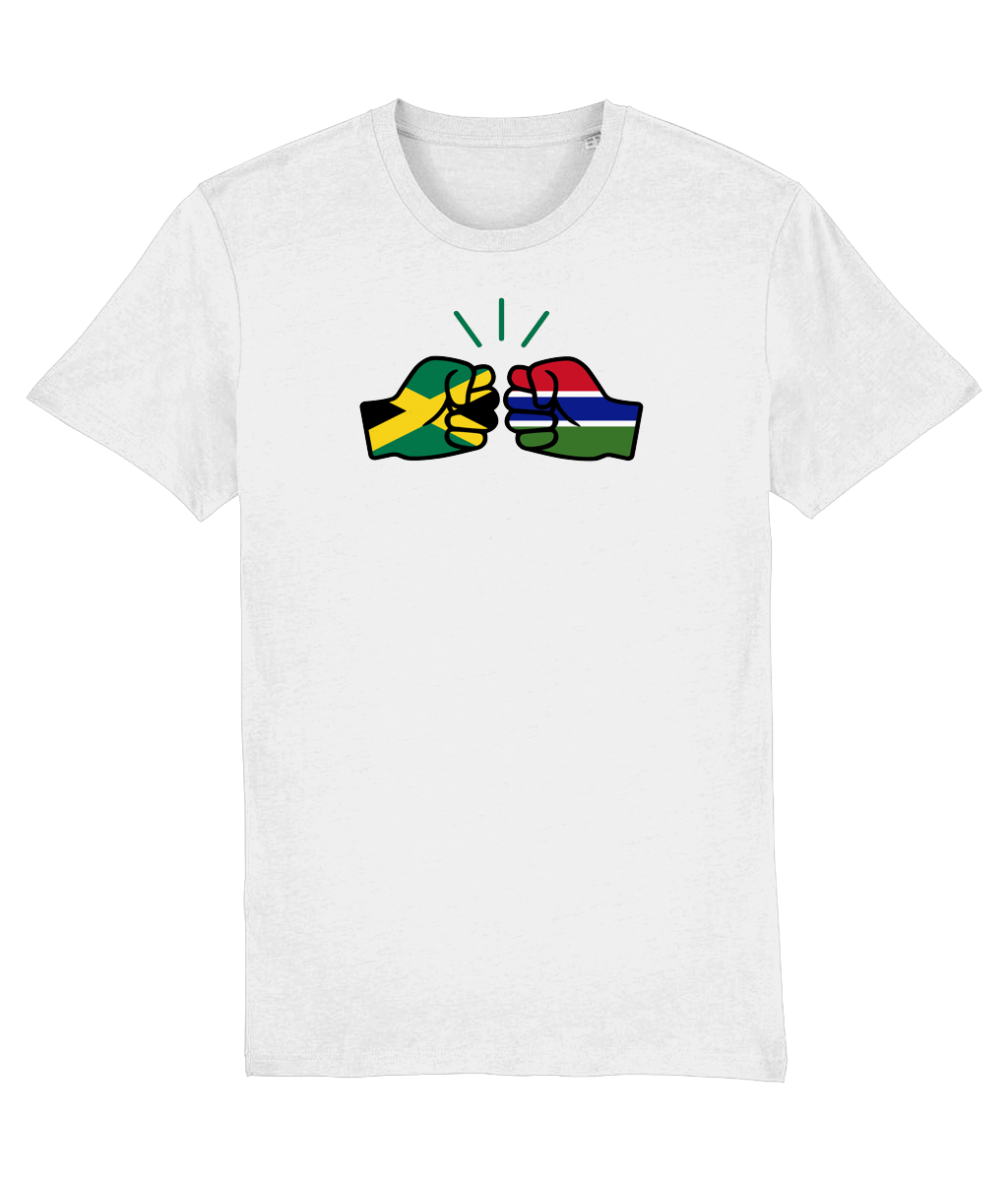 We Run Tings, Jamaica & Gambia, Men's, Dual Parentage, Organic Ring Spun Cotton T-Shirt, Outline