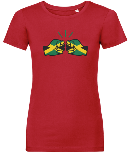 We Run Tings, Jamaica, Women's, Organic Ring Spun Cotton, Contemporary Shaped Fit T-Shirt