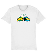 We Run Tings, Jamaica & Bahamas, Dual Parentage, Men's, Organic Ring Spun Cotton T-Shirt, Outline