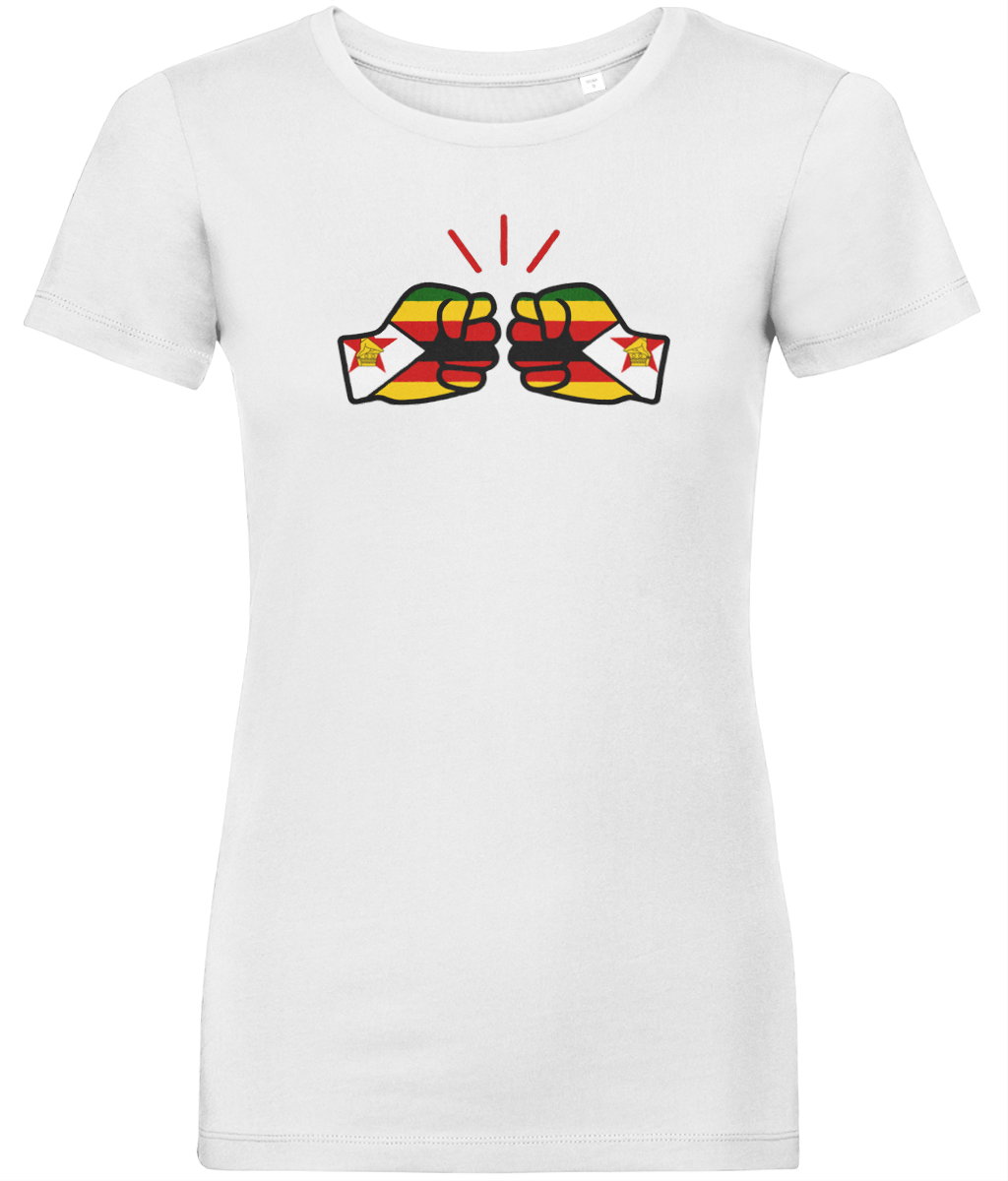 We Run Tings, Zimbabwe, Women's, Organic Ring Spun Cotton, Contemporary Shaped Fit T-Shirt