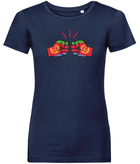 We Run Tings, Eritrea, Women's, Organic Ring Spun Cotton, Contemporary Shaped Fit T-Shirt