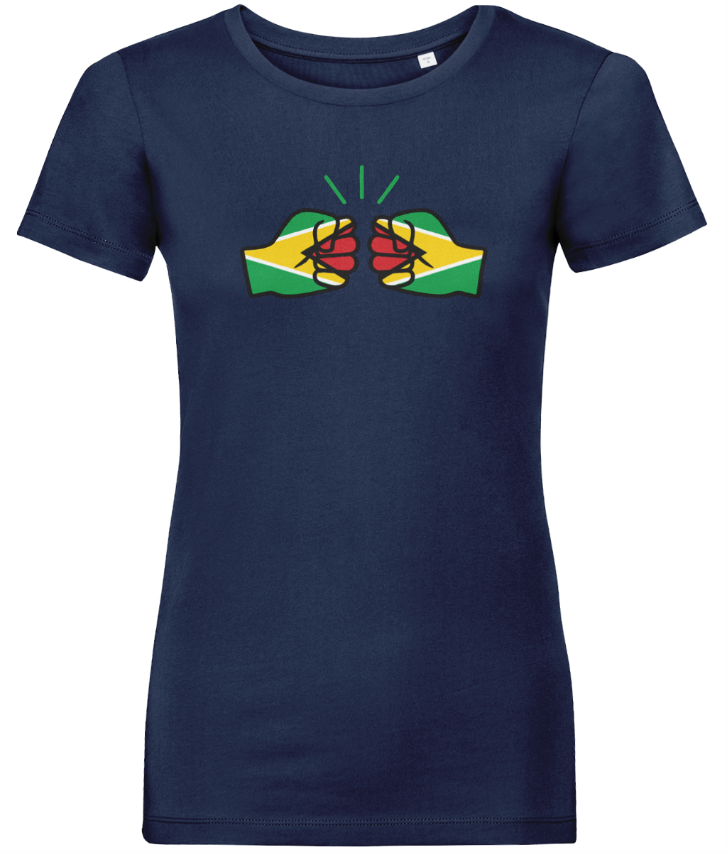 We Run Tings, Guyana, Women's, Organic Ring Spun Cotton, Contemporary Shaped Fit T-Shirt