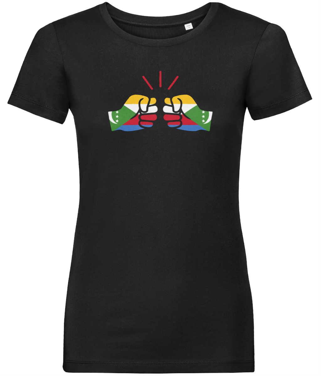 We Run Tings, Comoros, Women's, Organic Ring Spun Cotton, Contemporary Shaped Fit T-Shirt