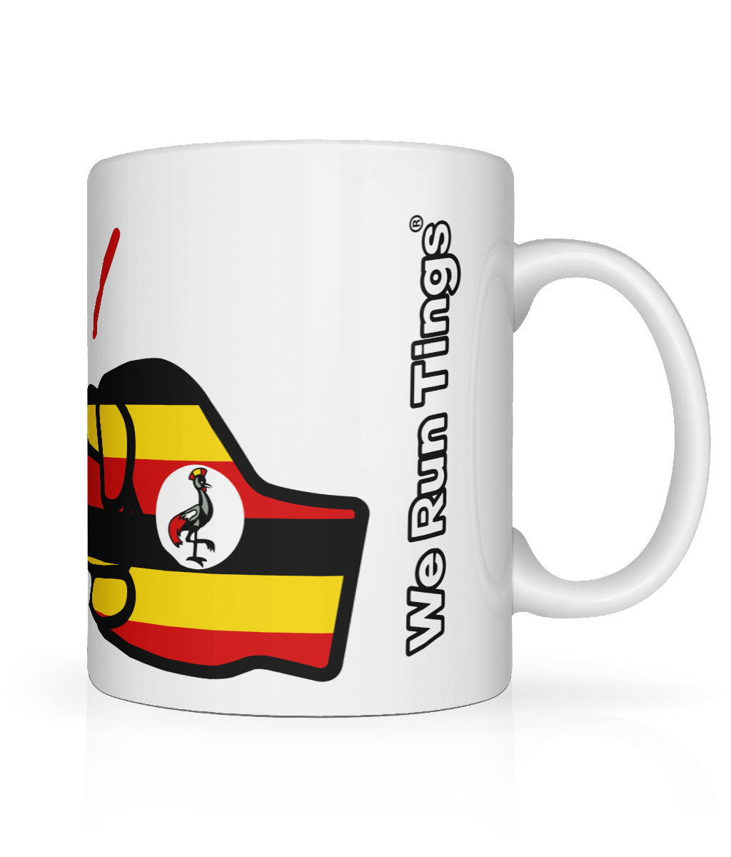 We Run Tings, Uganda, Tea, Coffee Ceramic Mug, Cup, White, 11oz