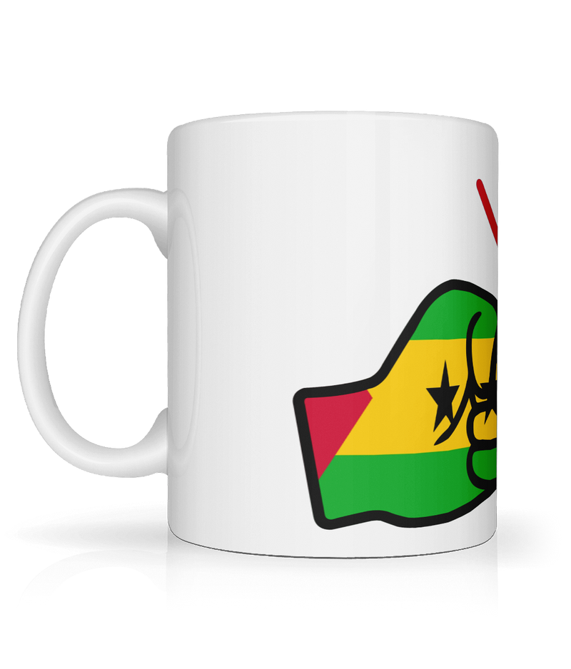 We Run Tings, São Tomé and Príncipe, Tea, Coffee Ceramic Mug, Cup, White, 11oz