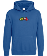 We Run Tings, Jamaica & United Kingdom, Dual Parentage, Boys, Girls, Toddler, Pull On Hoodie, Green Stripe & Outline