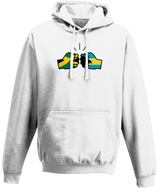 We Run Tings, Jamaica & Bahamas, Dual Parentage, Unisex, Pull On Hoodie, Standard, Classic Fit, Green Stripe & Outline