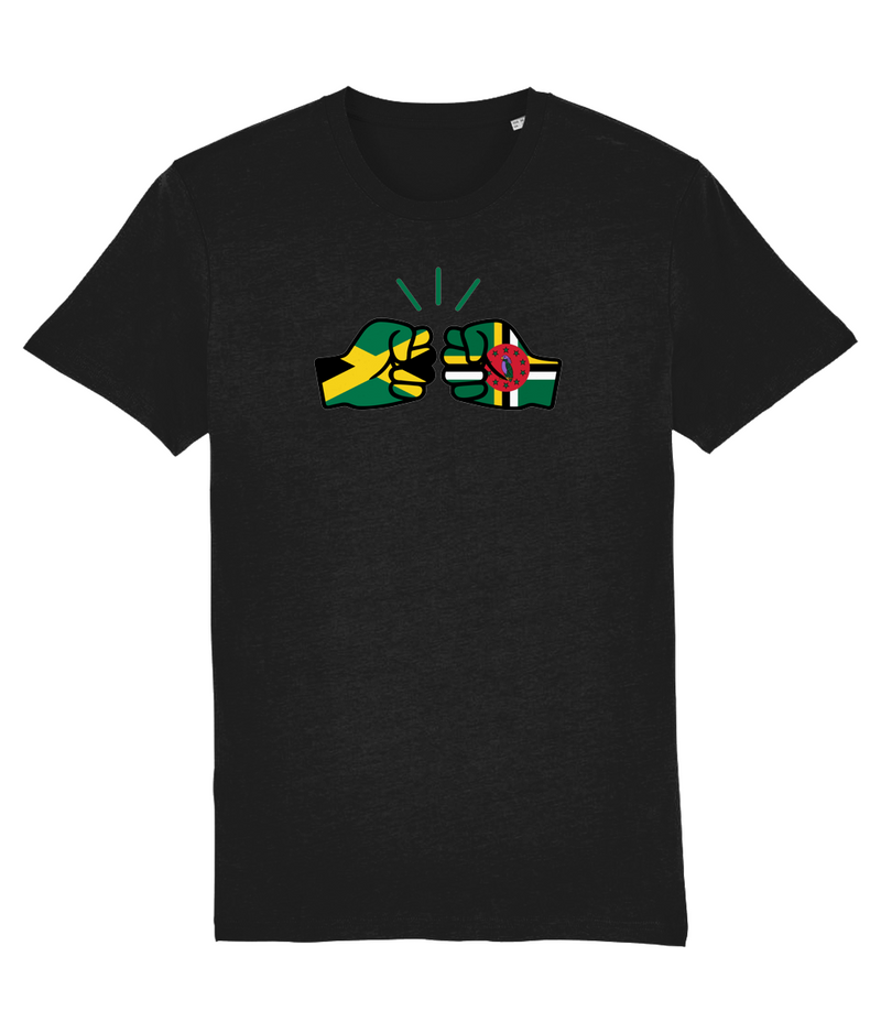 We Run Tings, Jamaica & Dominica, Dual Parentage, Men's, Organic Ring Spun Cotton T-Shirt, Outline