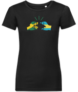 We Run Tings, Jamaica & Bahamas, Dual Parentage, Women's, Organic Ring Spun Cotton T-Shirt, Outline