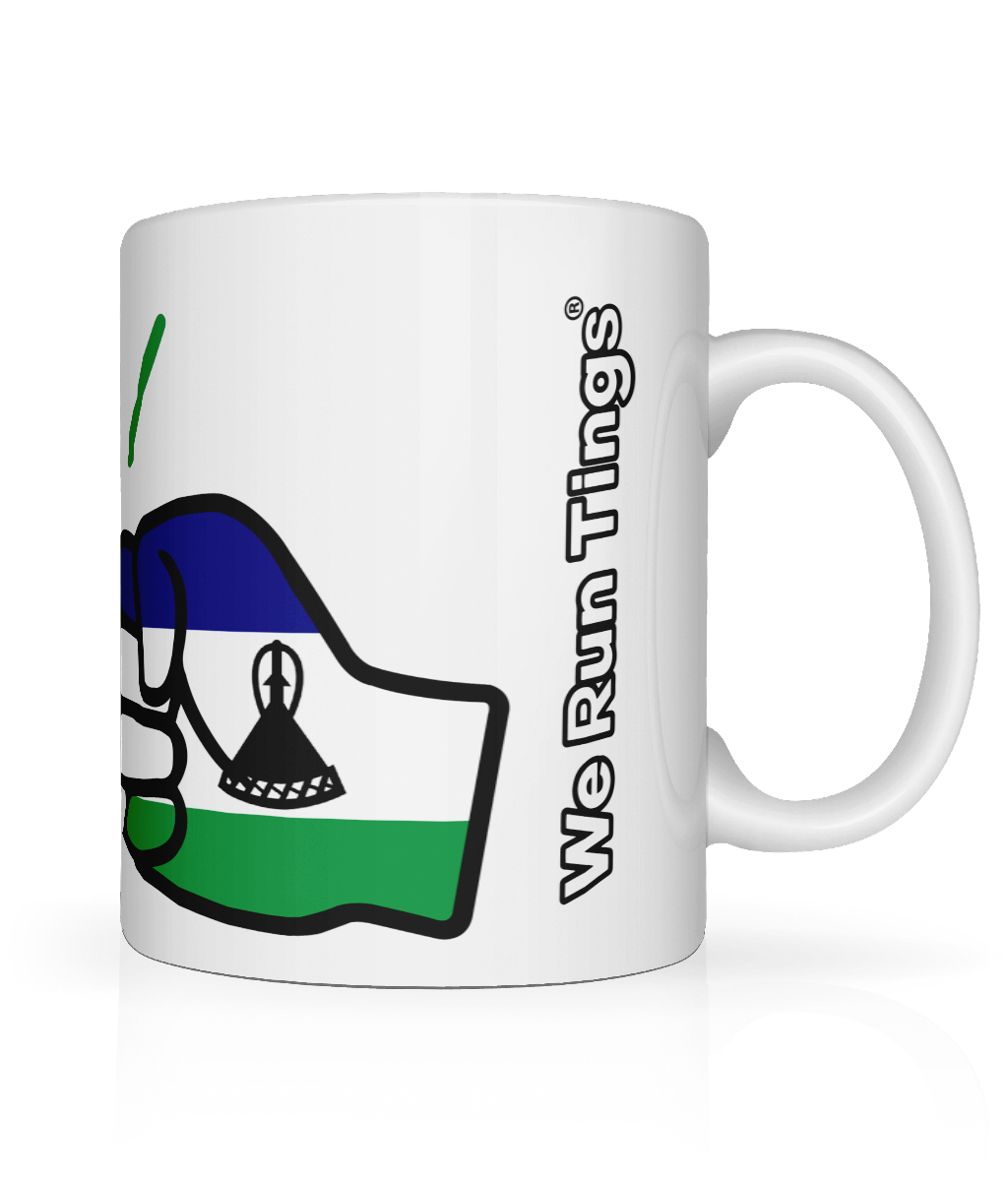 We Run Tings, Lesotho, Tea, Coffee Ceramic Mug, Cup, White, 11oz