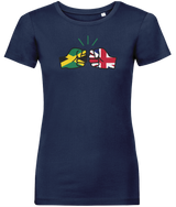 We Run Tings, Jamaica & United Kingdom, Dual Parentage, Women's, Organic Ring Spun Cotton T-Shirt, Outline