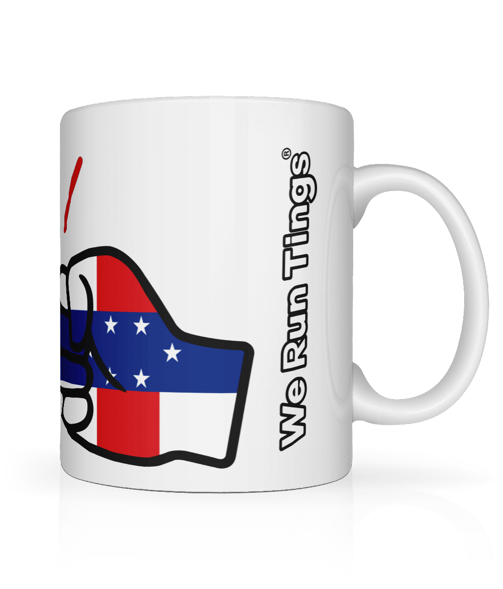 We Run Tings, Netherlands Antilles, Tea, Coffee Ceramic Mug, Cup, White, 11oz