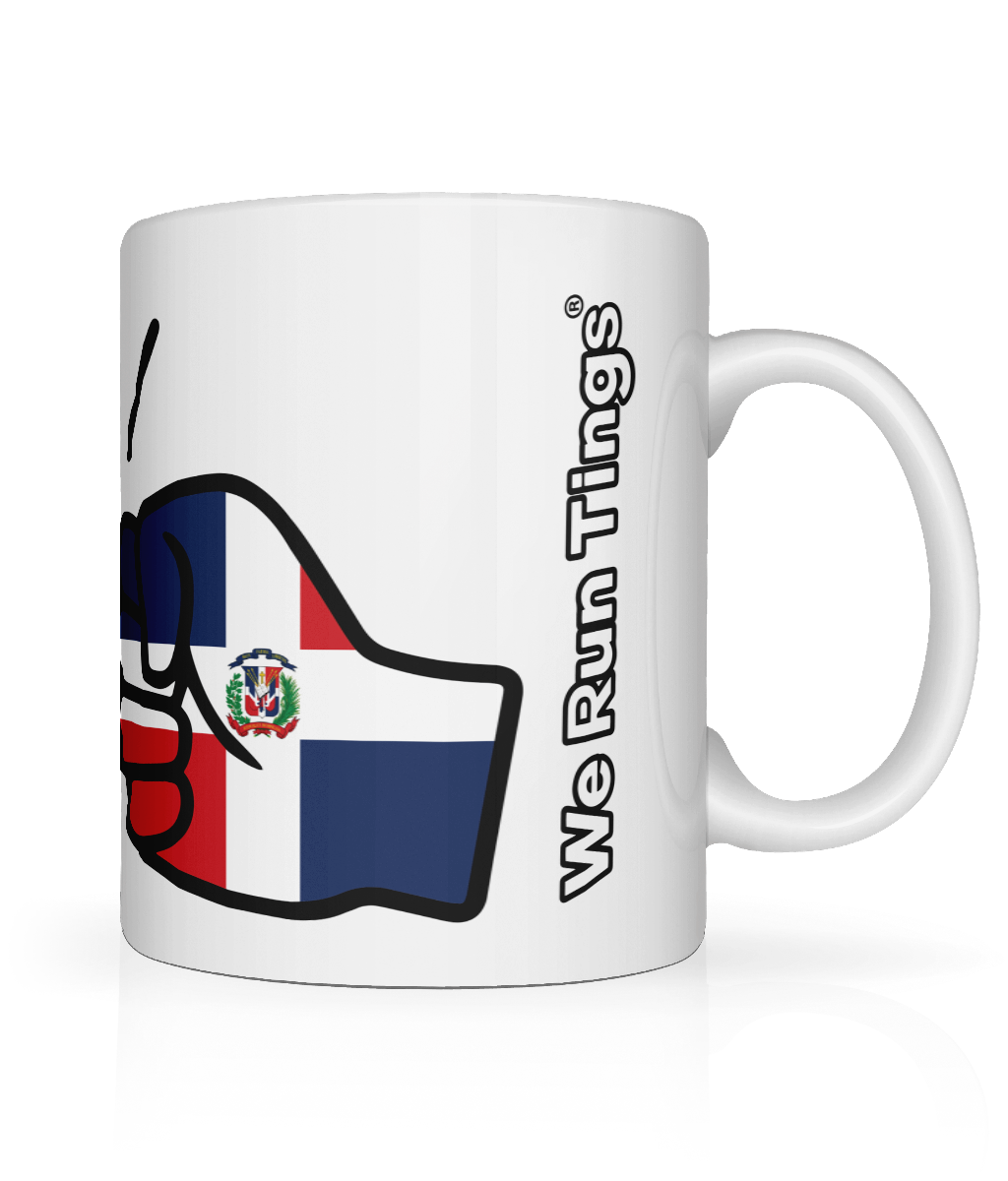 We Run Tings, Dominican Republic, Tea, Coffee Ceramic Mug, Cup, White, 11oz
