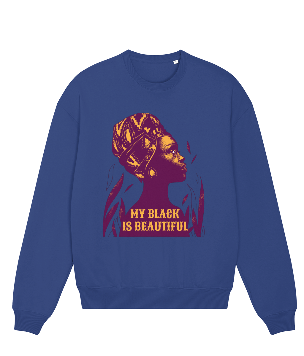 My Black Is Beautiful, Women's, Glow, Organic Cotton Sweatshirt