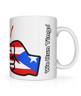 We Run Tings, Puerto Rico, Tea, Coffee Ceramic Mug, Cup, White, 11oz