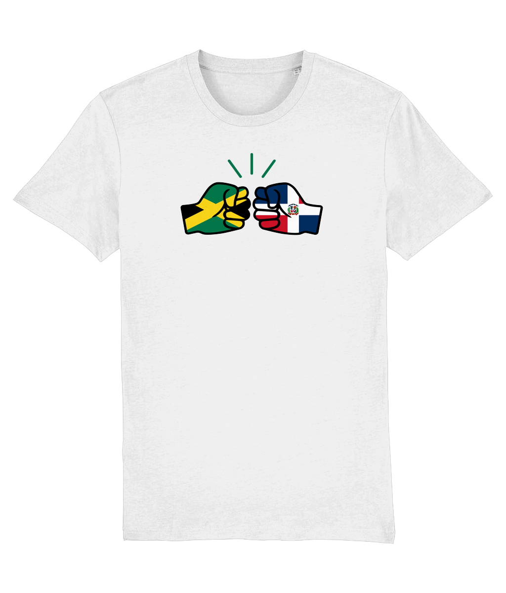 We Run Tings, Jamaica & Dominican Republic, Dual Parentage, Men's, Organic Ring Spun Cotton T-Shirt, Outline