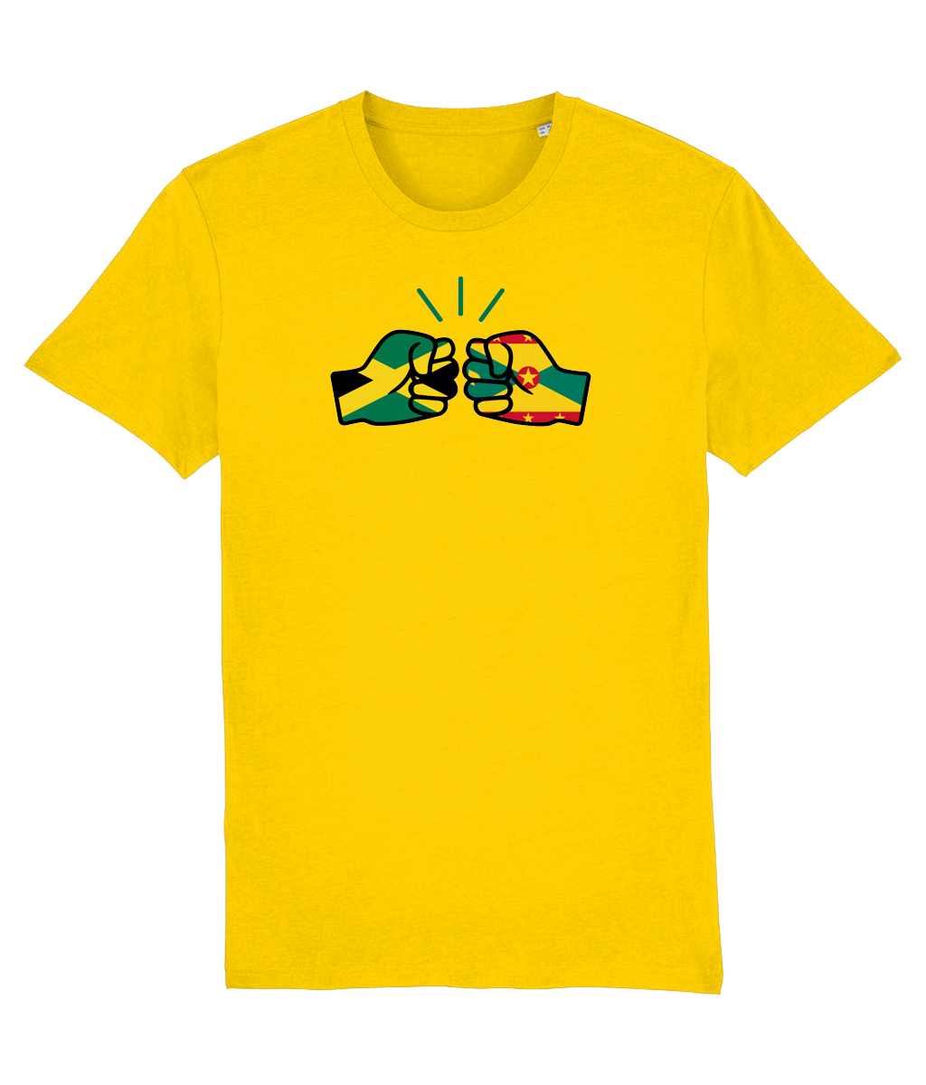 We Run Tings, Jamaica & Grenada, Men's, Dual Parentage, Organic Ring Spun Cotton T-Shirt, Outline