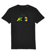 We Run Tings, Jamaica & Barbados, Dual Parentage, Men's, Organic Ring Spun Cotton T-Shirt, Outline