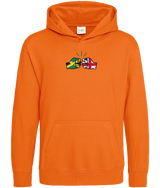 We Run Tings, Jamaica & United Kingdom, Dual Parentage, Boys, Girls, Toddler, Pull On Hoodie, Green Stripe & Outline