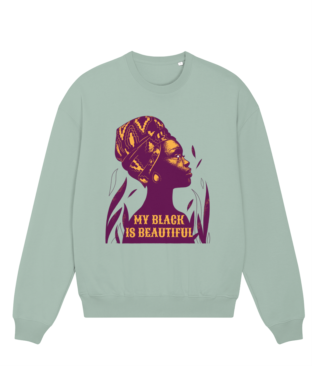 My Black Is Beautiful, Women's, Glow, Organic Cotton Sweatshirt