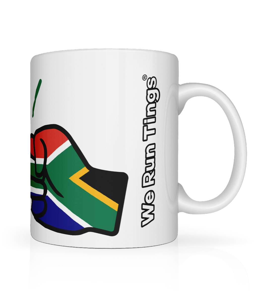 We Run Tings, South Africa, Tea, Coffee Ceramic Mug, Cup, White, 11oz