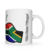 We Run Tings, South Africa, Tea, Coffee Ceramic Mug, Cup, White, 11oz